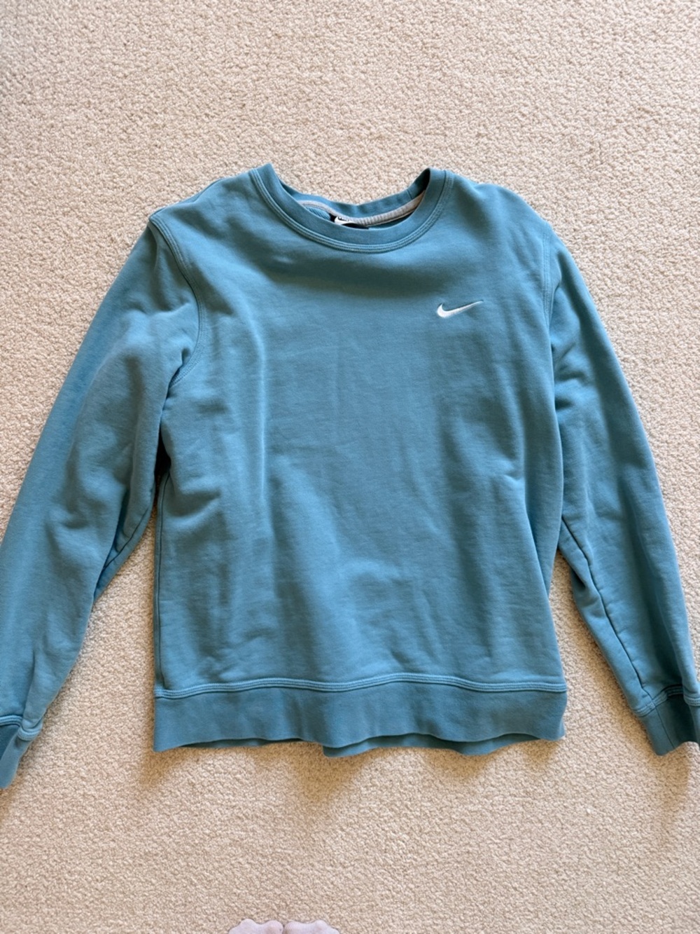 Nike Teal Crewneck Sweatshirt with White Swoosh